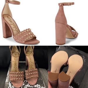 Sam Edelman - Yaria Studded Suede Block-Heel